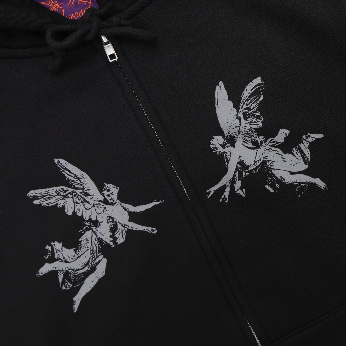 ANGEL ZIP HOODIE BLACK