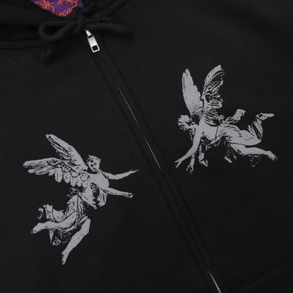 ANGEL ZIP HOODIE BLACK
