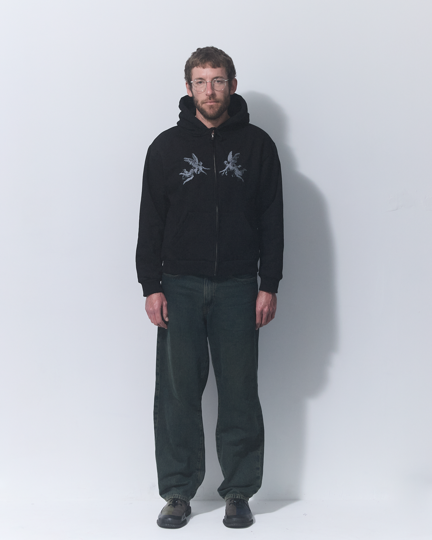 ANGEL ZIP HOODIE BLACK