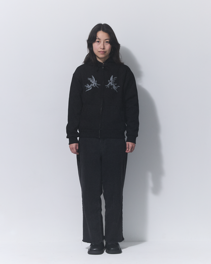 ANGEL ZIP HOODIE BLACK